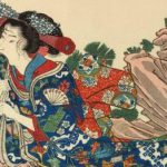 歌川国芳「松裏佐用姫」『賢女烈婦傳』より。大英博物館。一部。