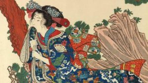 歌川国芳「松裏佐用姫」『賢女烈婦傳』より。大英博物館。一部。